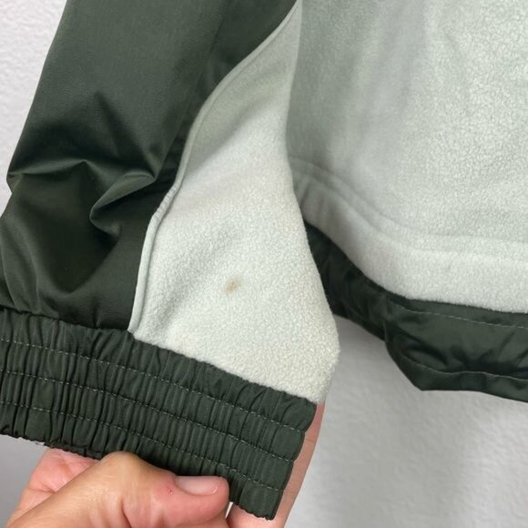 Athleta Zion Microfleece Pullover Half Zip Green Mint Colorblock Size Medium - Picture 8 of 8